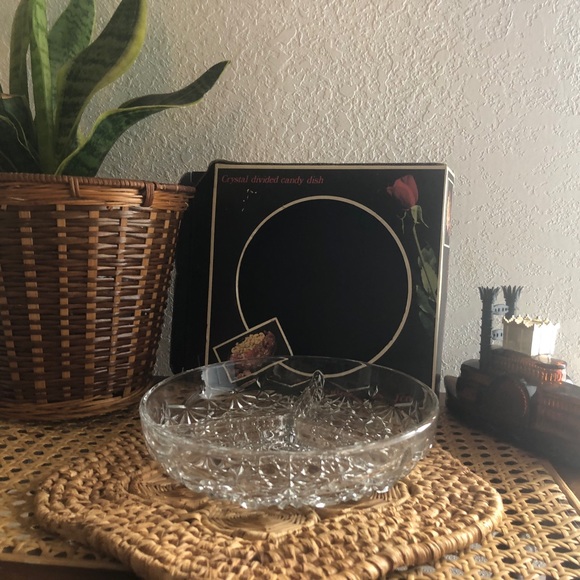 Unique Vintage Other - Vintage Estate French Lux Veropa Divided Crystal Divided Candy Dish IN BOX
